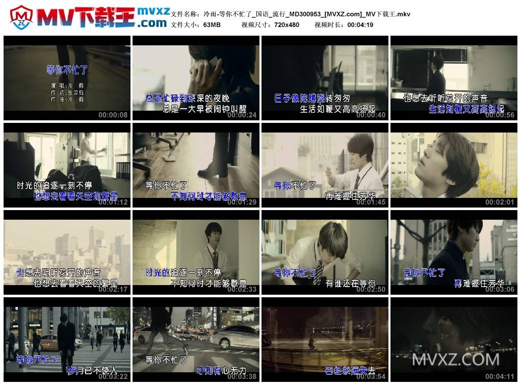 冷雨-等你不忙了_国语_流行_MD300953